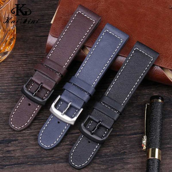 

leather wristband men's watch with optical kinetic energy ca0695-17e ca4210 aw1360 series 22mm black blue brown retro calfskin, Black;brown