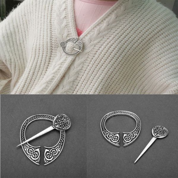 

viking brooches pins for women brooch retro style breastpin pins&brooches jewelry, Gray