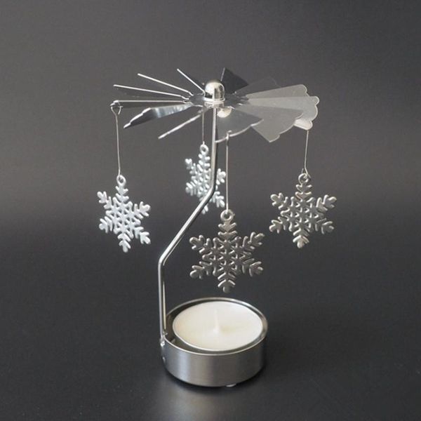 

multi-shape stand sliver carousel decoration light metal party rotary christmas romantic color spinning supplies holder candle xhhair reqsc