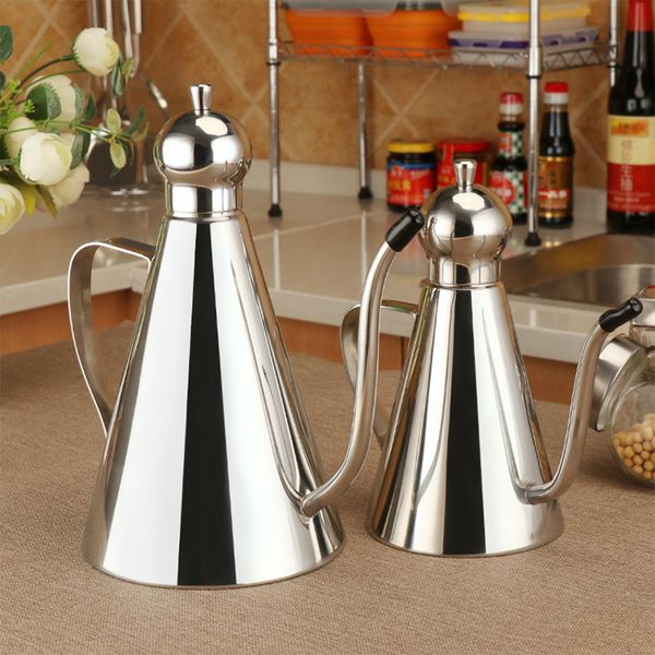 

stainless steel oil bottle kitchen storage container multi use vinegar dispenser