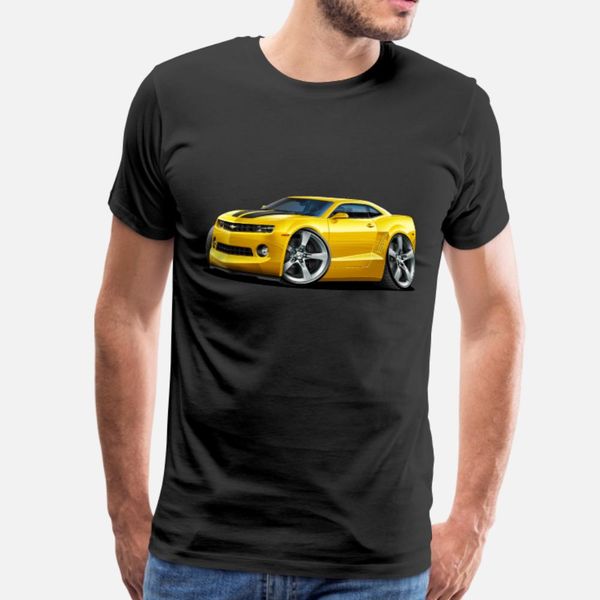 

2010 12 chevy camaro yellow black car t shirt men design tee shirt o-neck homme cute funny casual summer style leisure shirt