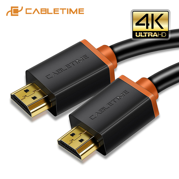 

audio cables & connectors cabletime to cable 2.0 4k 60hz m/m adapter 1m 1.8m 3m 5m extractor for pc display c165