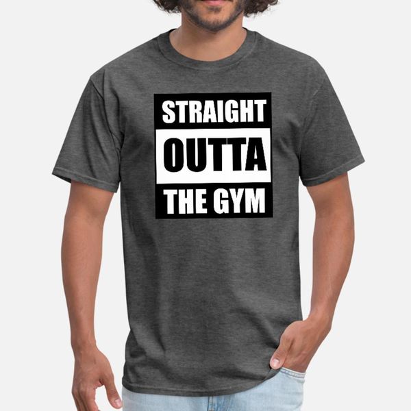 

straight outta the gym t shirt men character cotton euro size s-3xl basic solid fitness casual spring autumn kawaii shirt