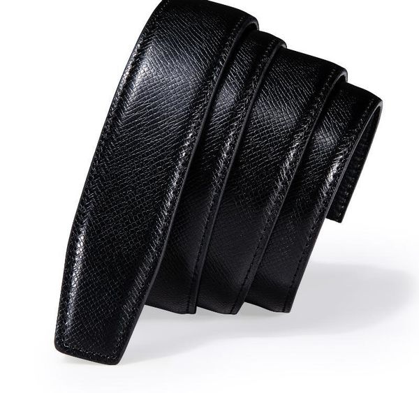 

hi-tie layer genuine leather belt replacement belts for automatic buckle business style black leather belts for men04, Black;brown
