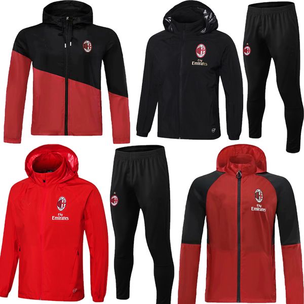 

19 20 21 ac milan ibrahimovic mens hoodie jacket borini red black winter coat tracksuits football windbreaker silva kessiÃ© sweatshirt hooded, Black;yellow