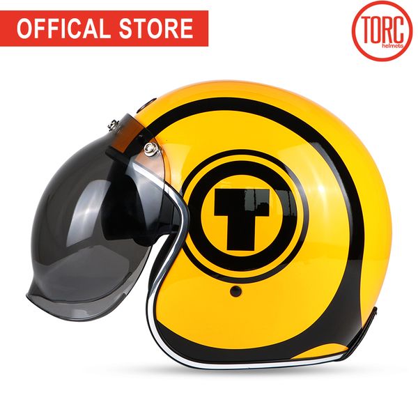 

torc brand motocyle classic open face helmet vintage jets helmet retro motorcycle capacete bubble visor motoqueiro t57