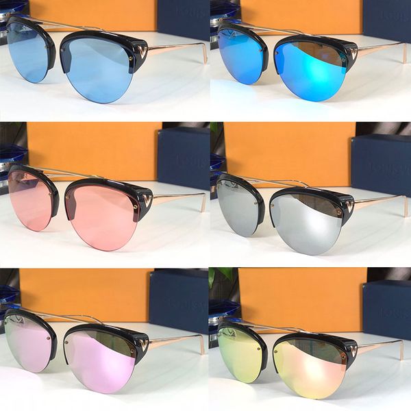 

brand couple sunglasses z0867u designer half-frame style glasses color uv400 protective lens ultra-young fashion with original box, White;black