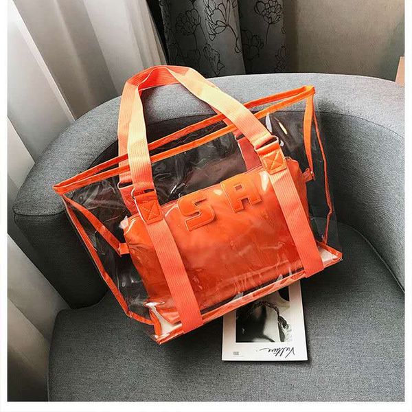 

summer new transparent women's bag beach one shoulder jelly bag