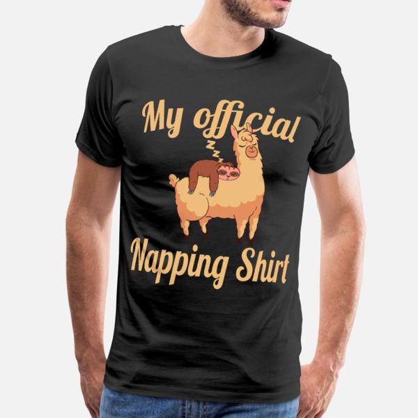 

sloth llama alpaca sweet sleeping chill gift t shirt men customize 100% cotton s-xxxl letters graphic funny casual summer family shirt