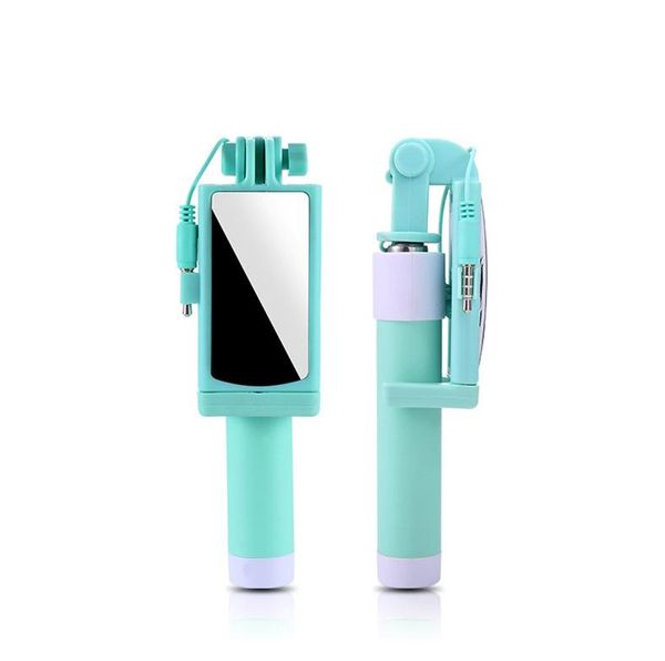 

cgjxsuniversal selfie stick with mirror monopod for iphone 6 6s plus 5s se 4s palo selfie stick for samsung s7 edge s6 s5 s4 android wired s