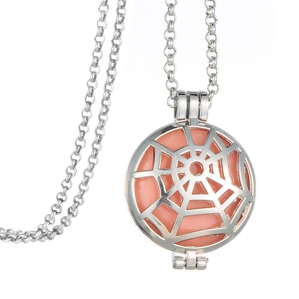 

drop shipping essential oil pendant perfume necklace glow in the dark jewelry, Silver