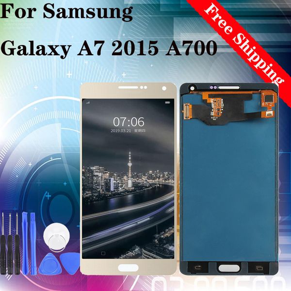 

высокое качество original для samsung a7 2015 a700 a700f a700s a700k a7000 жк-дисплей с сенсорным экраном 100% испытанное свободная перевозк
