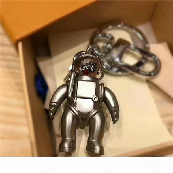 

2020 alloy designer key chain latest astronaut fashion car key chain fashion lady bag pendant bag charms, Silver