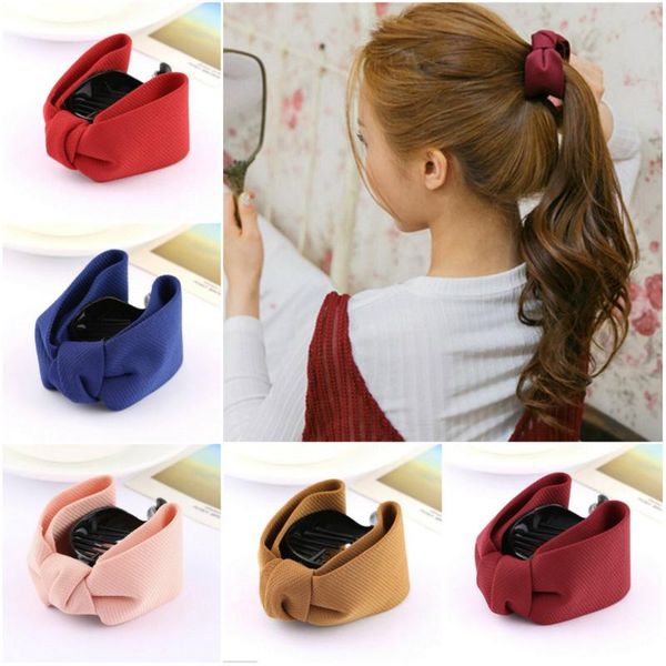

hair accessories 1pcs headband clips claw solid big bows banana hairpins ties ponytail for women girls