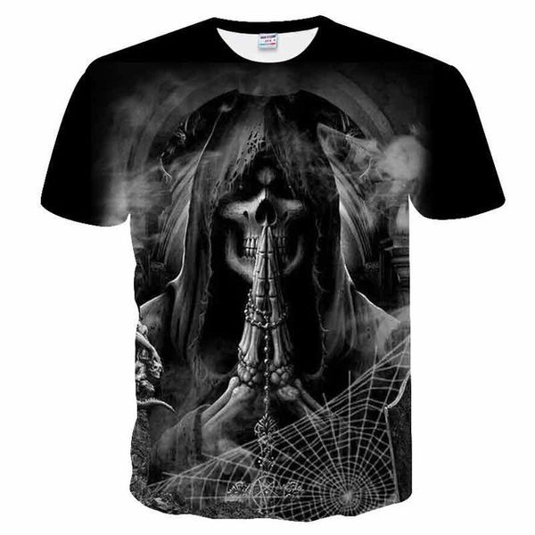 

mask unique 3d skull print peking opera halloween 3d print shirts graphic graphic horror men clothing