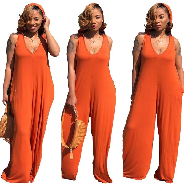 

loose jumpsuits romper casual overalls for women wide leg sleeveless female streetwear, Black;white