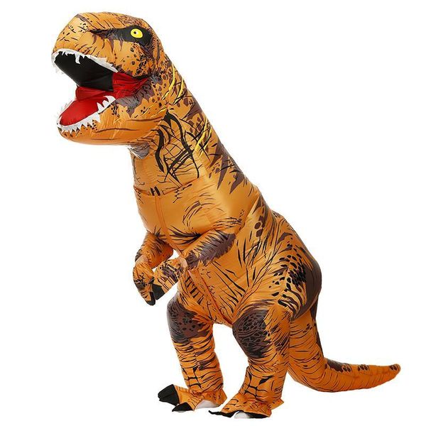 T REX Şişme Dinozor Kıyafet balosu Cosplay kostümleri Fantezi Maskot Anime Cadılar Bayramı Kostüm yetişkin çocuklar Dino Karikatür İçin