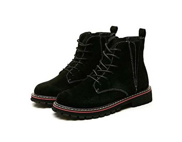 

fashion leather star women shoes woman leather short autumn winter ankle fashion brand women boots 02 px103, Black