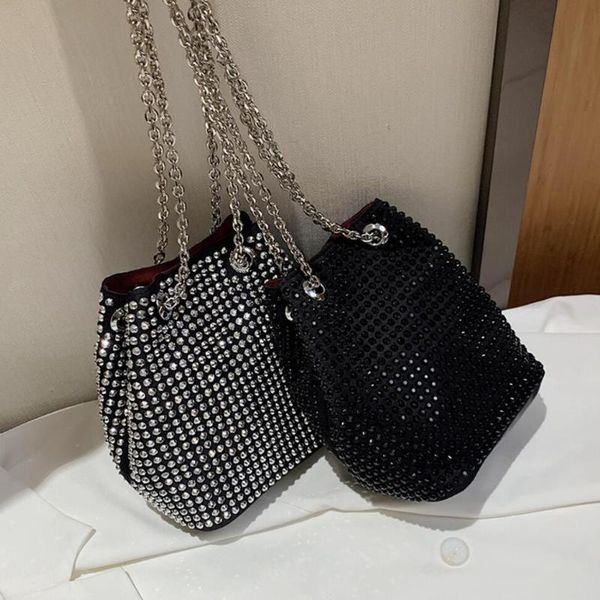 

diamond bucket bag 2020 summer new high-quality pu leather women's designer handbag chain shoulder messenger bag phone purses