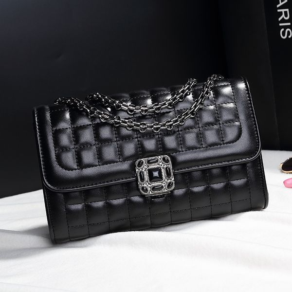 

new women's bag korean version of the rhombus chain bag plum lock single shoulder messenger fashion