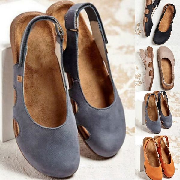 

sandals summer women strap women's flats open toe solid casual shoes rome wedges thong ladies, Black