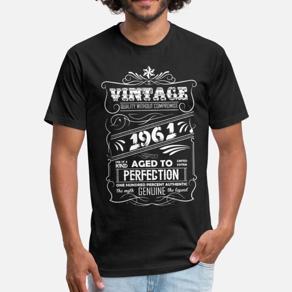 

vintage aged to perfection 1961 t shirt men designing cotton plus size 3xl pictures graphic authentic spring autumn pattern shirt
