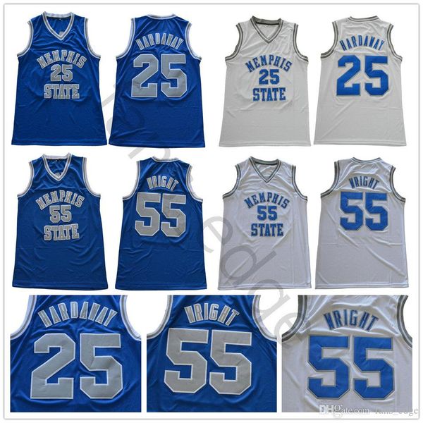 

custom men youth women vintage memphiss state #25 penny hardaway basketball jersey size s-5xl or custom any name or number jersey, Black