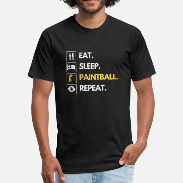 

eat sleep paintball repeat airsoft t shirt men printed 100% cotton round neck basic solid cute basic spring autumn letters shirt