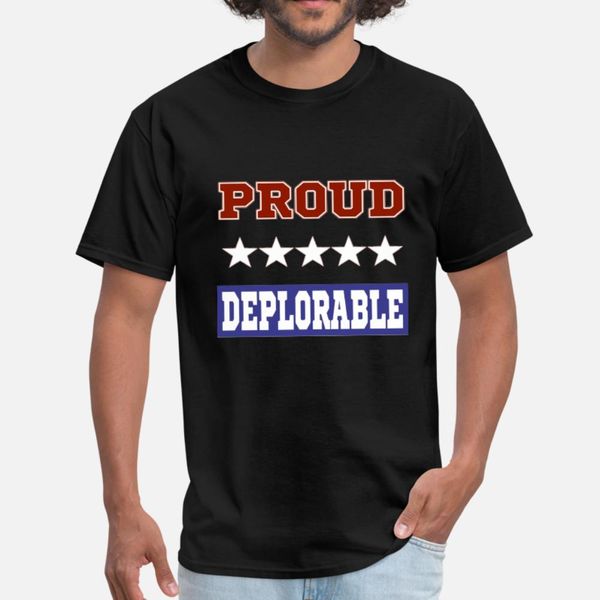 

proud deplorable t shirt men print short sleeve round collar trend gift humor summer style outfit shirt