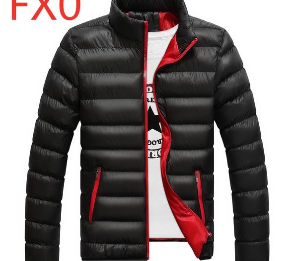 

fx0 men custom logos autumn winter light down jacket men's fashion harajuku large man ultra-thin lightweight youth slim coat, Black