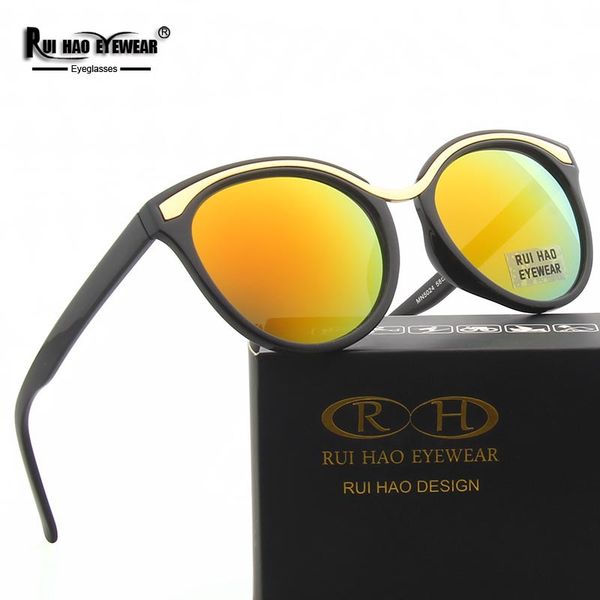 

rui hao eyewear brand women sunglasses fashion sun glasses leisure cat sunglasses spectacles 5024, White;black