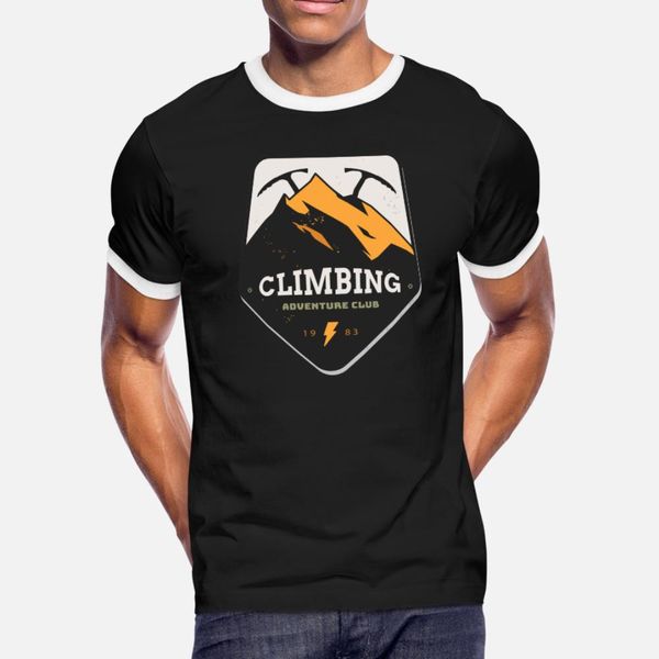 

приключение в стиле ретро climbing adventure club 1983 тенниски мужчины характер майк o шея сплошного цвета сумасшедшего смешные летний стил