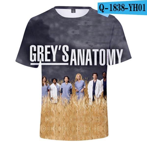 

grey's anatomy printed tumblr spring summer crewneck 3d print shirts comics comics hentai men clothing