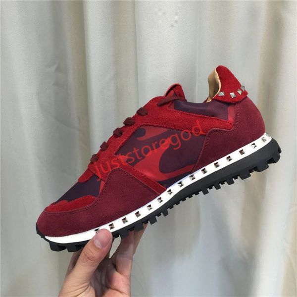 

2020 inluxe нового камуфляжа замши шипованной камуфляж рок бегун тапок для женщин, мужская шпилька случайной дешевле продажа eu36-46, Black