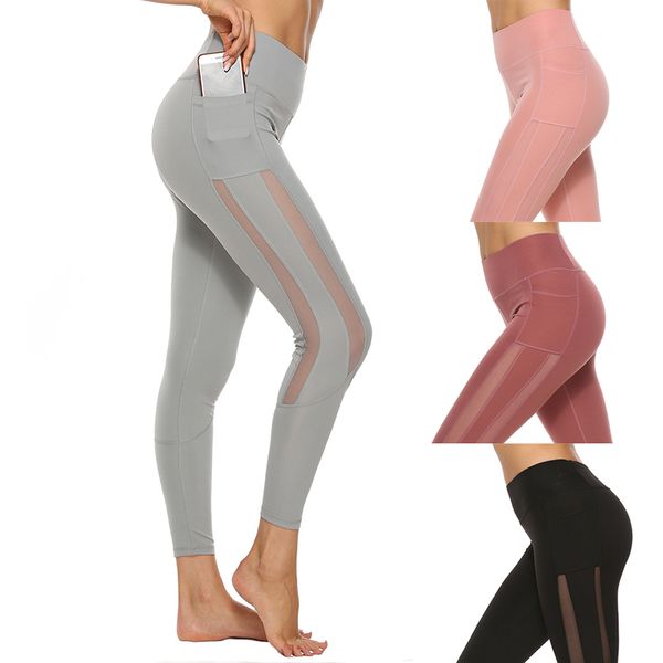 

seamless yoga leggings pocket high waist leggings 2020 new style push up fitness tights casual trousers sportswear, White;red