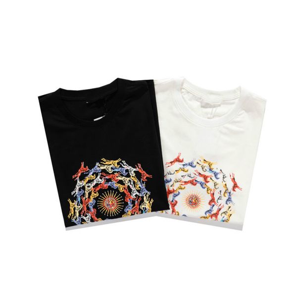 

new arrivals men's shirt stylist tshirt grace printed t shirts men and women short sleeve solid color tees 2 colors s-2xl, White;black