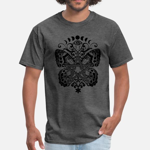 

pentagram butterfly ornament t shirt men knitted tee shirt euro size s-3xl vintage graphic building spring autumn vintage shirt