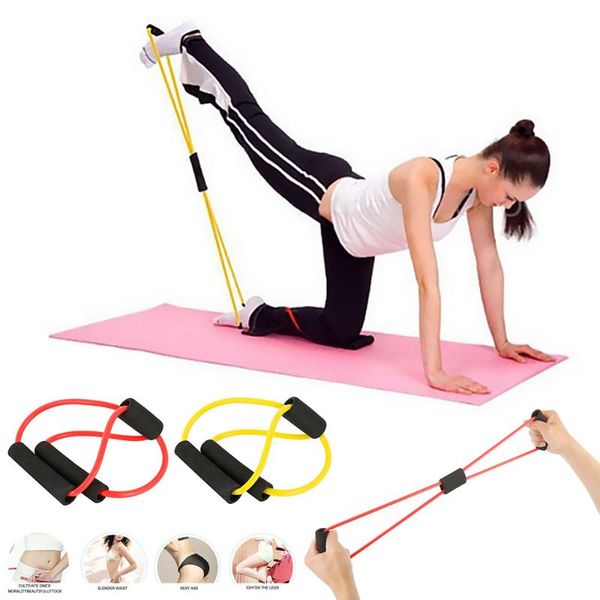 

resistance bands 8 word elastic band yoga chest developer rubber loop latex fitness equipment stretch training crossfit