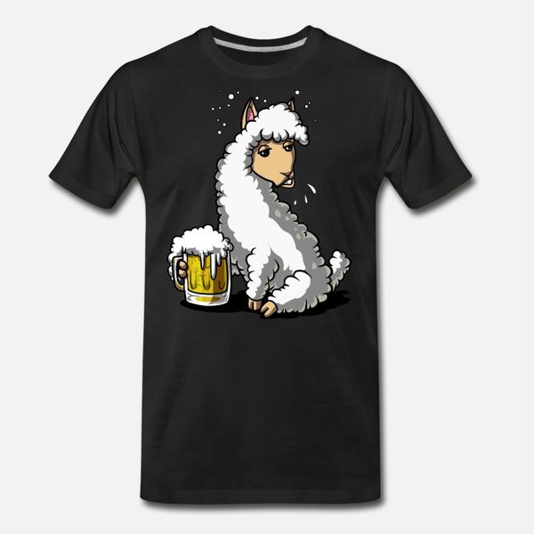 

llama beer drinking lover alpaca party t shirt men printing tee shirt plus size 3xl vintage crazy comfortable spring pattern shirt