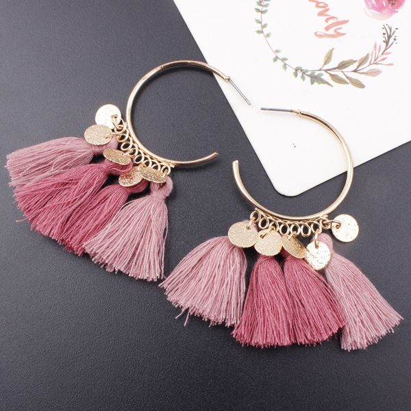 

bohemian retro ethnic style earrings chandelier exaggerated fashion ring earring tassel rope long chandeliers section jewelry dhl free, Silver