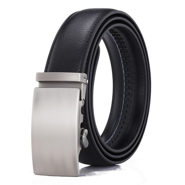 

luxury cow genuine leather belt men designer for male pants suits solid metal buckle business men vintage buckle belt, Black;brown