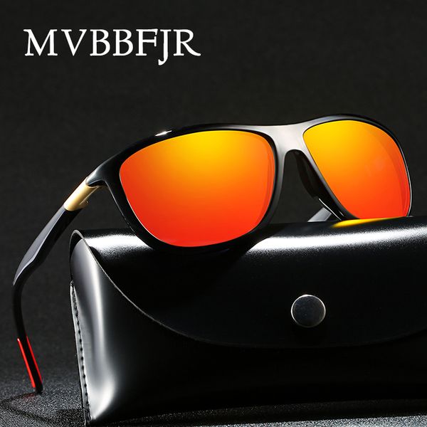 

mvbbfjr fashion tr90 men polarized sunglasses women square driving shade mirror eyewear night vision vintage sun glasses uv400, White;black