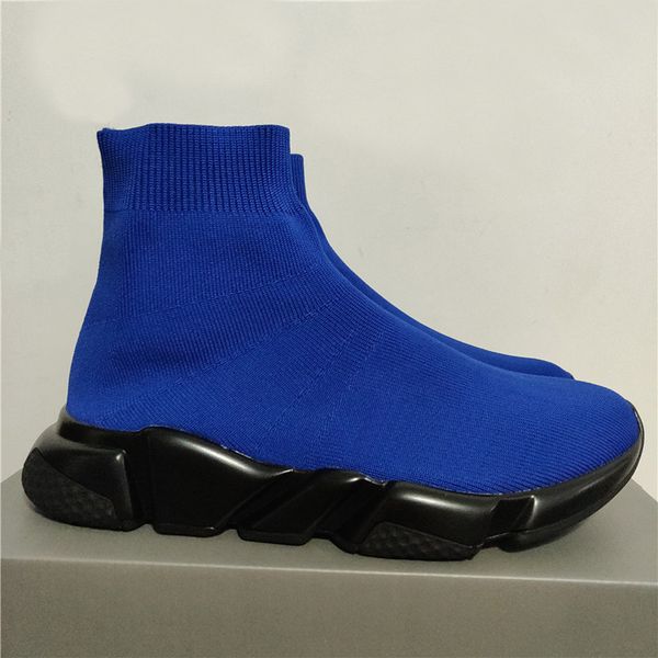 

2020 speed runner trainer sneakers black red oreo triple black navy blue flat fashion sock boots casual sneaker with box dust bag
