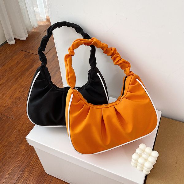 

хорн shaped плиссе lady сумка new chic design причинного сложите мешок портативной подмышек сумка щепки плечевой ремень сумку
