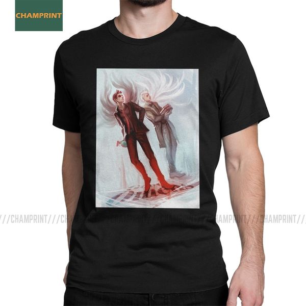 

novelty ineffable husbands good omens t-shirt for men cotton t shirt crowley aziraphale go david angel short sleeve tees 6xl