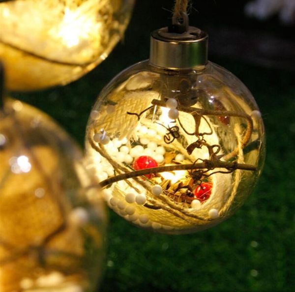 

8cm xmas christmas with glowing ball for lights transparent gifts christmas tree ornament decoration baubles home kids dia jjxh ddchs