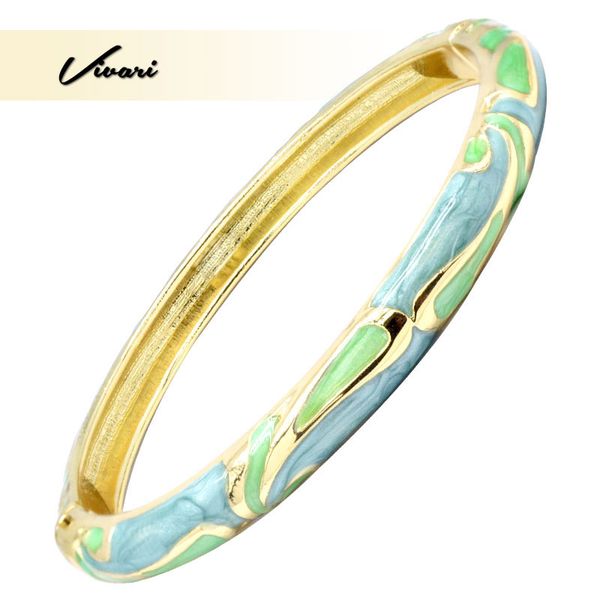 

vivari 2020 new simple fashion jewelry two-color closed ladies copper pattern bracelet bracelet, Black