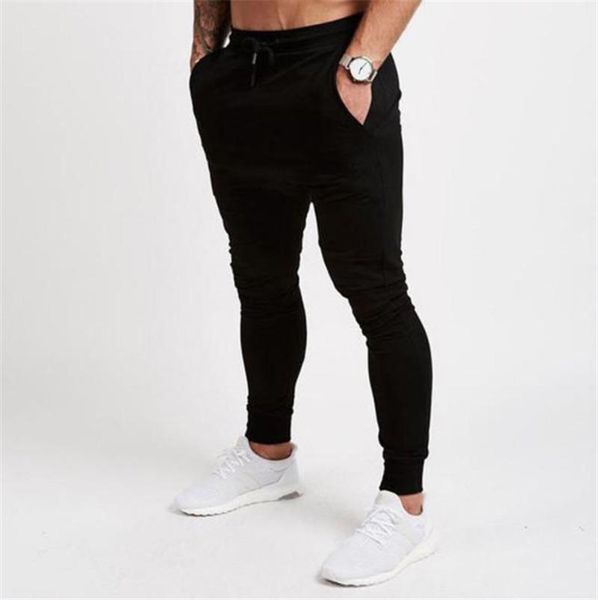 

дизайнерские мужские jogger sweatpants новые мужские спортивные штаны casual открытый кроссовки и обучение тонкий карандаш штаны, Black