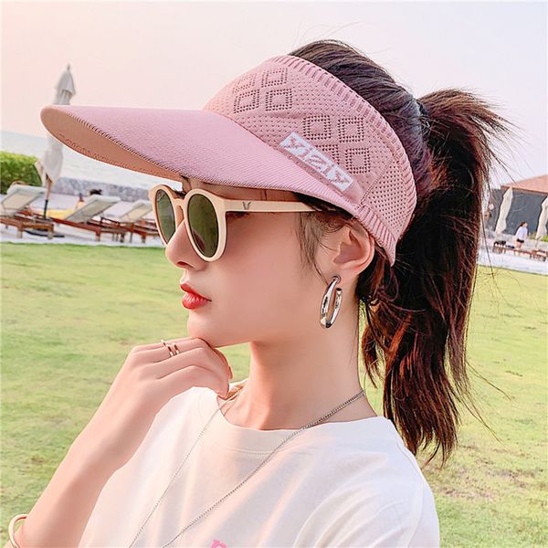 

new style sprots caps summer visor hat outdoor sun cap for women 24l1, Blue;gray