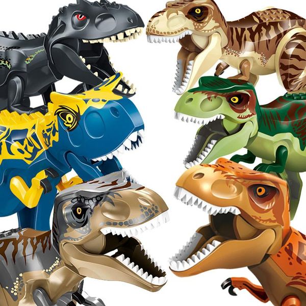 

jurassic dinosaur building block toy action figures bricks tyrannosaurus dragon dinosaur collection animal model boys kids gifts